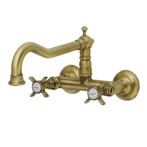 Wall-mounted sink mixer with movable spout Princeton