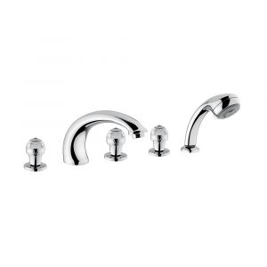 Bathtube set with pull-out handshower, Crystal