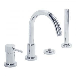 Bathtube set with diverter with pull-out shower