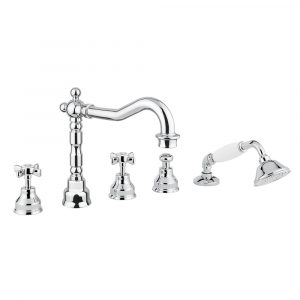 Bathtube mixer with pull-out handshower