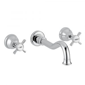 Concealed basin mixer