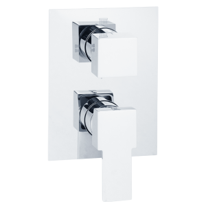 Built-in 4-way shower mixer with diverter