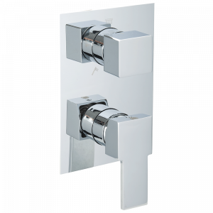 Built-in 5-way shower mixer with diverter