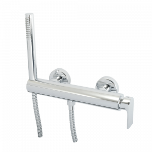Gruppo vasca esterno con flessibile cm 150 e doccia duplex