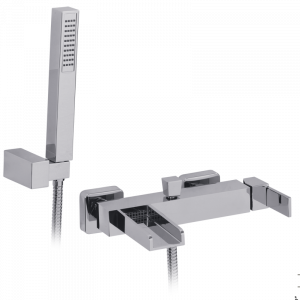 Exposed bathtube mixer with flexible 150 cm and duplex shower
