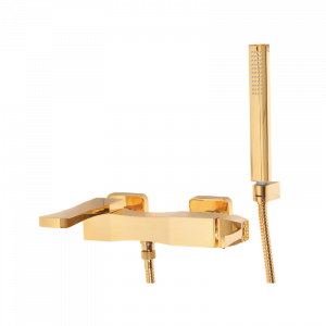 Exposed bathtube mixer with flexible 150 cm and duplex shower