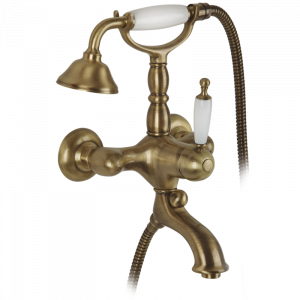 Gruppo vasca esterno con flessibile cm150 e doccia duplex