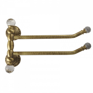 Towel holder with two swivelling arms, L40 cm, Cristalia