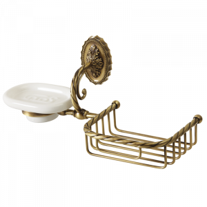 Rack with soap dish