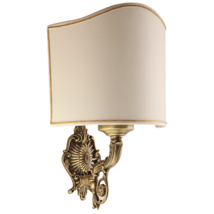 Wall lamp with textile abat-jour