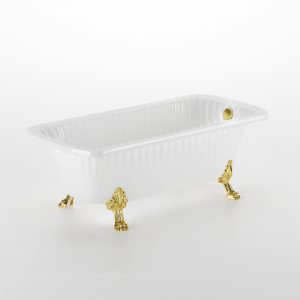 Vasca da bagno Olivia bianco, zampe Leone
