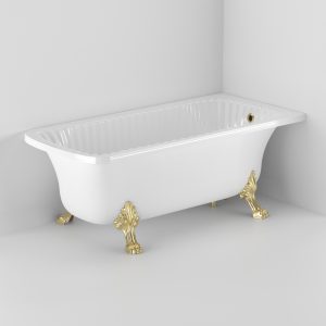 Vasca da bagno Olivia Ang, 4 zampe Leone, angolare