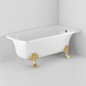 Vasca da bagno Olivia Ang, 2 zampe Migliore, angolare