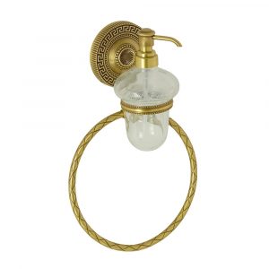 Dispenser with towel ring