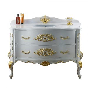 Marble top, washbasin furniture, L139 cm, Virginia