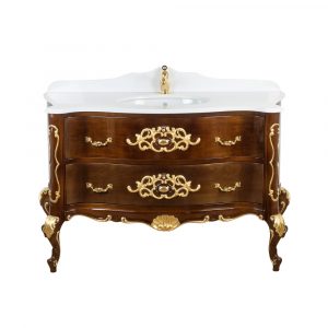 Комплект мебели, L139 cm, Virginia, цвет: орех темный, декор: золото