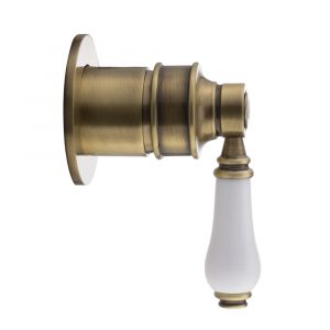 Mixer incasso, Hermitage Mini, Leva: ceramica bianca