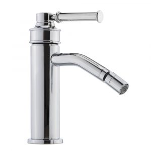 Bidet faucet, Hermitage Mini, handle: white ceramic