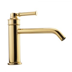 Sink faucet, 18 cm spout, Hermitage Mini, handle: brass