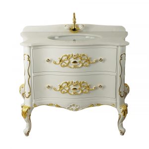 Marble top, washbasin furniture, L110 cm, Virginia