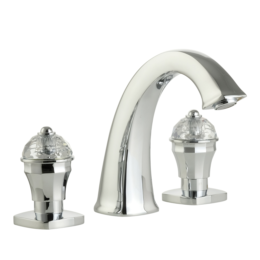 Batteria lavabo, Swarovski, Korona, Cromo