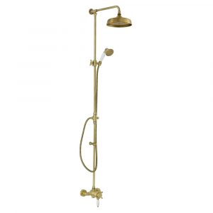 Exposed bathtube mixer with flexible 150 cm and duplex shower, King