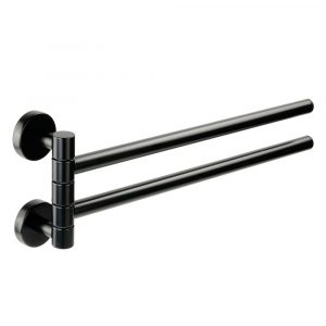 FORTIS, Towel holder with two swivelling arms, 35 см, matt black