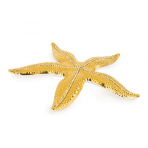 GIARDINO Starfish 41×41 cm, ceramics, color and decor gold, Crystal