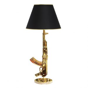PISTOLETTO Automatic lamp 50KHN108 cm, ceramics, color and decor gold, Crystal