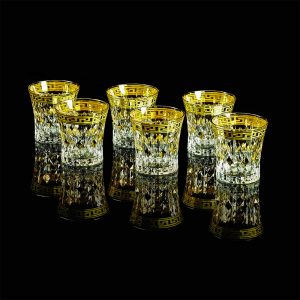 IMPERIA Bicchiere da 270 ml, set da 6 pezzi, cristallo / decorazione oro 24K