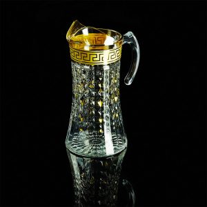 IMPERIA Brocca 1,5 L. H 27cm, cristallo/decorazione oro 24K