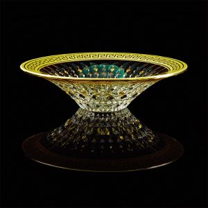 IMPERIA Dish D36 cm, crystal/decor 24K gold