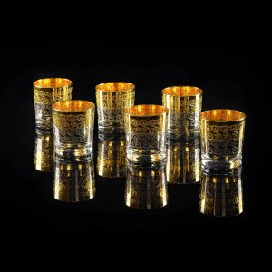 CREMONA Bicchiere da 300 ml, set di 6 pezzi, cristallo / decorazione oro 24K