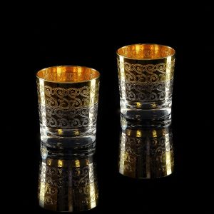 CREMONA Bicchiere da 300 ml, set di 2 pezzi, cristallo / decorazione oro 24K