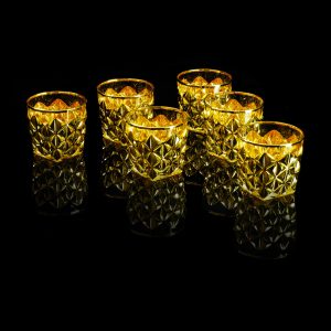 GOLDEN DREAM Bicchiere da 350 ml, set da 6 pezzi, cristallo / oro 24 carati
