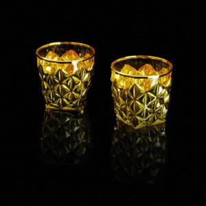 GOLDEN DREAM Bicchiere da 350 ml, set da 2 pezzi, cristallo / oro 24 carati