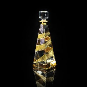 IDALGO Decanter per whisky 1L. H32 cm, cristallo ambra