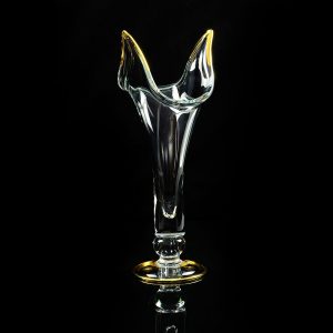 DECOR Vaso H50cm, cristallo / decorazione oro 24K