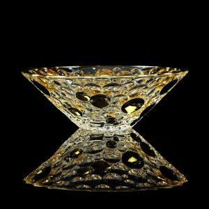 DECOR Vaso D 30cm, cristallo / decorazione oro 24K