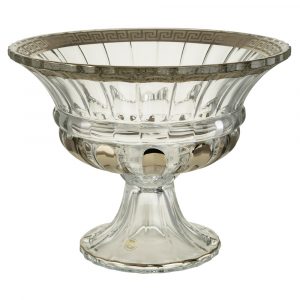 DECOR Vaso D31 cm, cristallo / decorazione platino