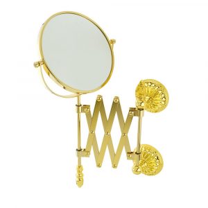 Зеркало оптическое настенное (пантограф), золото
