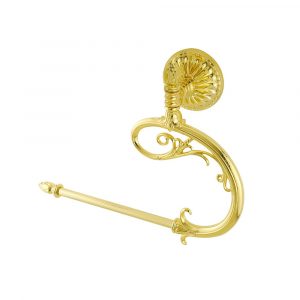 Rounded towel holder, gold